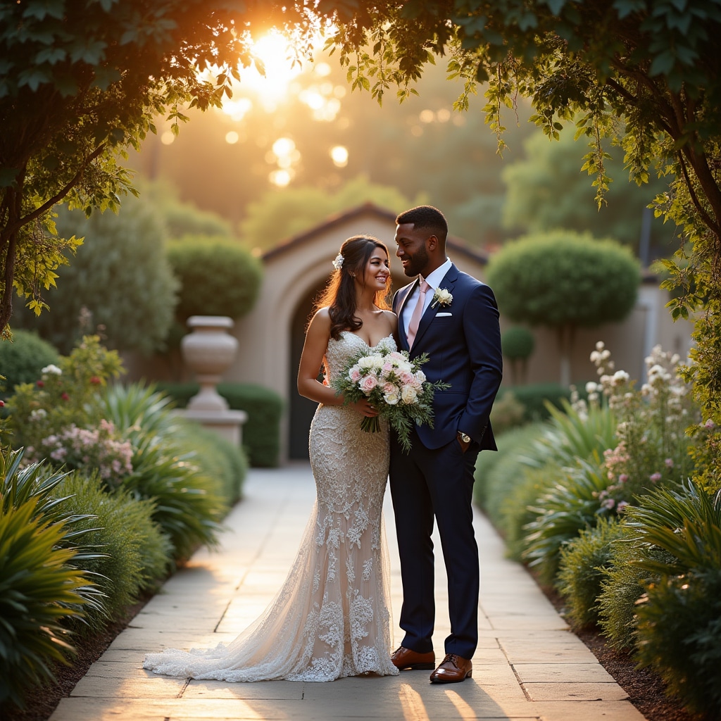 Couple portrait outdoors