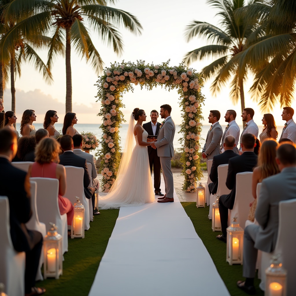 Outdoor wedding ceremony